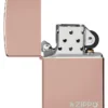 Logo Zippo classico in oro rosa lucido Logo Zippo classico in oro rosa lucido