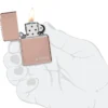 Logo Zippo classico in oro rosa lucido Logo Zippo classico in oro rosa lucido