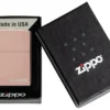 Logo Zippo classico in oro rosa lucido Logo Zippo classico in oro rosa lucido