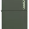 Logo Zippo classico verde opaco Logo Zippo classico verde opaco