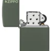 Logo Zippo classico verde opaco Logo Zippo classico verde opaco