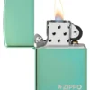 Logo Zippo verde Classic lucidato a specchio Logo Zippo verde Classic lucidato a specchio
