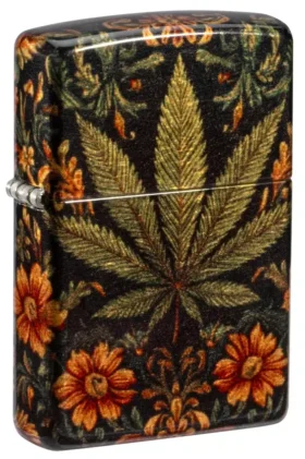 Motivo a tapestry con foglie di cannabis