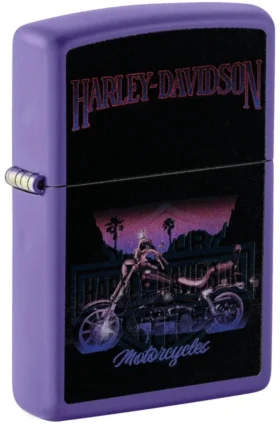 Motocicletta Harley-Davidson® in nero con effetto fluorescente
