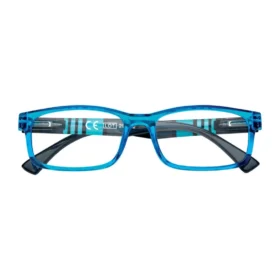 Occhiali da lettura con aste a strisce – Blu