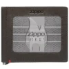 Portafoglio in pelle color moka – Design con placca metallica zippo 1932
