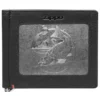 Portafoglio in pelle nera – Design con placca metallica Bass Portafoglio in pelle nera – Design con placca metallica Bass