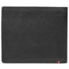 Portafoglio in pelle nera – Design con placca metallica a forma di ancora Portafoglio in pelle nera – Design con placca metallica a forma di ancora