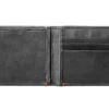 Portafoglio in pelle nera – Design con placca metallica Bass Portafoglio in pelle nera – Design con placca metallica Bass
