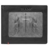 Portafoglio in pelle nera – Design con placca metallica “Cross Wings” Portafoglio in pelle nera – Design con placca metallica “Cross Wings”