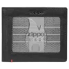 Portafoglio in pelle nera – Design con placca metallica zippo 1932 Portafoglio in pelle nera – Design con placca metallica zippo 1932