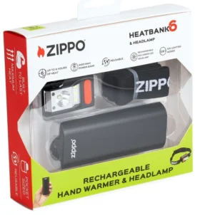 Set regalo HeatBank® 6 con scaldamani ricaricabili e lampada frontale, colore nero Set regalo HeatBank® 6 con scaldamani ricaricabili e lampada frontale, colore nero