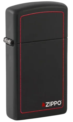 Slim® Nero opaco con bordo rosso
