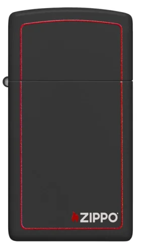 Slim® Nero opaco con bordo rosso
