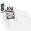 Timbro americano sulla bandiera Timbro americano sulla bandiera